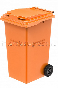 Мусорный контейнер 240 л оранжевый